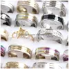 Cluster Rings 50Pcs/Lot Fashion Stainless Steel Jewelry For Women Men Different Mix Styles Gift Party Gifts Drop Delive Dhsp2