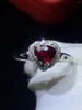 Cluster Rings Pure 18K White Gold Real Natural 0.78ct Pigeon Blood Red Ruby Diamond Wedding Engagement Female For Women Fine Ring