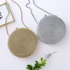 Evening Bags Vintage Round Design Day Clutch Women Chain Shoulder Straw Bag Party Handbags Purses Wicker Cute