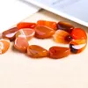 Kralen natuursteen ovale twist voor sieraden maken doe -het -zelf Accessorries Bead Bracelet Red Carnelian Tiger Eye White Opalite Jades