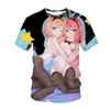 Erkekler Tişörtleri Özetsel Quintuplets 3D Baskı T-Shirt Anime Kawaii Seksi Kız Sokak Giyim Erkek Kadın Moda Günlük Boy Gömlek