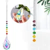 Estatuetas decorativas de cristal reflexo de reflexão pingente de luz Diamond prism Windchimes parede colorida pendurada para sala de estar vintage