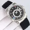 С оригинальной коробкой высококачественные роскошные часы Mens Watch Watch Автоматические механические часы резиновый ремешок Montre de Luxe Bruscation для мужчин 41 мм