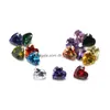 Diamants en vrac en gros de luxe 30 pièces/sac 7X7 Mm mélange de couleur coeur à facettes coupe forme 5A perles de zircone cubique pour bijoux bricolage Dr Dhavp