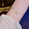 Choker utsökt mikrouppsättning zirkonblomma hänge halsband för kvinnor glänsande klumpskedja girl trend hals present bijoux glamour femme