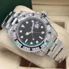 7 estilo con relojes de caja para hombres de 40 mm de 40 mm Ruby Ruby Asiento Diamante Baguette Bisel de oro Pulsera de acero inoxidable Asia 2813 Reloj automático de hombres mecánicos