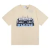 2023 デザイナー夏メンズ Tシャツレディース rhude デザイナー男性トップスレターポロ刺繍 tシャツ服半袖 tシャツ大 Tシャツ販売