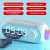 Portabla högtalare S8 Wireless Bluetooth -högtalare HD LED Display Multifunktion Stereo Bass Alarm Clock FM Radio Card Aux Music Playback.
