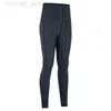 Desginer Yoga Leggings Pantalon avec boutons de taille moulés Taille haute froncé Pantalon de fitness Sports de plein air Leggings à haute élasticité