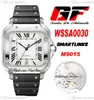 GF V2 WSSA003 Miyota 9015 Orologio da uomo automatico Cassa in acciaio Quadrante bianco Marcatori romani Gomma nera Super Edition Puretime 05b2