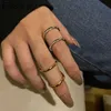 Bandringar Foxanry Silver Color Wide Rings for Women Accessories New Trendy Elegant Vintage Double Layer Hollow Simple Party Jewelry G230213