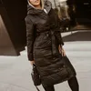 Trench da donna Autunno Moda Stampa Giacca con lacci con cappuccio Inverno Casual Manica lunga Tasca Giù Donna Elegante Bottone in cotone solido