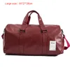 Duffelbeutel Männer reisen mit Schuh wasserdichte Duffle Duffle Frauen Sport Fitnessstudio S High Grad PU Leder Outdoor über Nacht Tasche