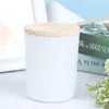 200ml Candles Holder Glass Cup Containers With Bamboo Lid Scented Candles Jar Home DIY Candle Making Accessories