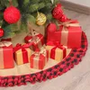 Christmas Decorations Decoration Supplies Red And Black Plaid Tree Skirt 122CM1