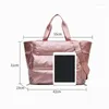 Duffel Bags Winter Large Capacity Shoulder Bag For Women Waterproof Nylon Space Pad Cotton Feather Down With