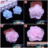 装飾的な花の花輪10pcs 7cmレースの手作りパーティーのための人工バラパーティー装飾ローザアクセサリー偽植物ドロップDH81I