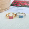 Band Rings Trendy Butterfly Rings For Women Men Lover Couple Rings Set Friendship Engagement Wedding Open Rings 2022Jewelry Ring New G230213