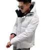 Ny stil utomhus vintern män fritid jassen chaquetas parka vit anka ytterkläder huva håll dig varm mantel manteau mode klassisk kappstorlek: xs-3xl