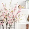 Fleurs décoratives artificielles longue branche fleur de cerisier jardin scène de mariage Arrangement décoration Bouquet de mariée maison fête soie
