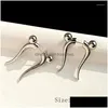 Stud Earrings Top Quality Style Ox Horn Brand Unique Design Stainless Steel For Women Fashion Jewelry Drop Delivery 202 Dhngt