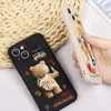 Telefon Kılıfı 3D Karikatür İçme Bira Ted Bear Style Case iPhone 14/13/12/11/7/8/x/x/xr/maks için sevimli yaratıcı kapak