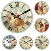 Wall Clocks WONZOM Sea Snail Large Decorative Round Clock Living Room Decor Starfish Saat Fashion Silent Vintage Watch Gift