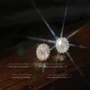 925 Strling Silver Post Earrings for Women Men Men Princess Cut Zirconia Cubic Simulated Diamond Halo Stud for Girls