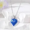 S03417 Mode-sieraden Blauwe Ogen Liefde Hart Hanger Ketting Boze Oog Choker Kettingen