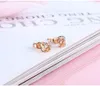 Stud Earrings Elegant Tri-Tone Flower 18K Genuine Real Solid Gold AU750 Piercing For Women Female Girl Upscale Office Jewelry