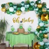 Décoration de fête ballon vert guirlande arc Kit Safari Jungle décor d'anniversaire enfants Latex ballon de mariage bébé douche Ballon