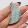 Charms Natural Semi-Impecious Stone Pendant Moon vorm Amazoniet Diy sieraden maken kettingarmband cadeau