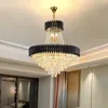 Chandeliers 2023 Hollow Duplex Building Crystal Chandelier Spiral Staircase Post-modern Luxury Living Room Lamps