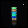 Sculpture Powder 6 Colors Glow In The Dark Nail Scpture Acrylic Crystal Neon Florescent Dip Luminous 6Pcs/Set Drop Delivery Health B Dh4Du