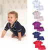 Ensembles de vêtements Nouvel été enfants vêtements pyjama ensemble tache soie douce couleur unie confortable enfants filles garçons pyjamas costume de nuit