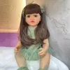 Bambole 55CM Full Body Soft Silicone Vinile Realistico Reborn Toddler Girl Doll Soft Touch Regali di Natale per bambini 230211