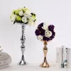 Flores decorativas de castiçais de metal dourado para casas de casamento Vaso de decoração Candlestick Road Lead Candelabra Centrepieces