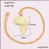 Hanger kettingen anniyo hiphop stijl Africa map gouden kleur sieraden voor vrouwen mannen Afrikaanse kaarten sieraden geschenken drop levering hangers dhjyg