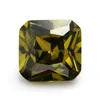 Löst diamanter grossist 100 st/ väska 7x7 mm asscher fasetterad klippform 5a svart fyrkantiga kubiska zirkoniumpärlor för smycken DIY DRO DH2XD