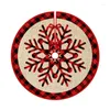 Christmas Decorations Tree Skirt Snowflake Plaid Carpet Ornament Party Decoration Supply