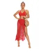 Summer bikini cover-ups beachwear skirts stcy1329 women Sexy Perspective hollowed out knitted skirt slit tassel degree beach skirt swim casual outfit equipment