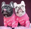 Designer Hundekleidung Marken Hundebekleidung Winter warm warmes Haustier Pullover Strick Rollkragenpullover kaltes Wetter Haustiere Schichten Welpen Katze Pullover Kleidung für kleine Hunde Pink S A364