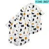 Casual shirts voor heren Halloween Print Men Shirt Summer Short Sleeve T-shirt oversized 5xl 6xl volwassen cartoon kleding dagelijkse t-shirt kleding