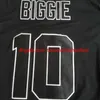 Biggie Smalls 10 Bad Boy White Baseball Jersey включает в себя Patch Black Fashion Double Shited High Q