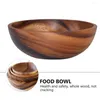 Bowls Restaurant Rice Wooden Fruit Bowl Stew Salad Serving Utensils Wood Round Dinnerware Kitchen Tableware