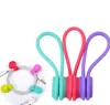 Bag Clips Magnetic Twist Cable Ties Silicone Cable Holder Clips Cord Wrap Strong Holding Stuff Cables Organizer For Home Office SN673