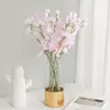 Decorative Flowers Artificial Flower Bouquet Silk Sweet Pea Fake Plant Home Decor Wedding Decoration