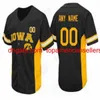 Niestandardowe koszulki baseballowe NCAA College zszyta Jersey Iowa Hawkeyes Black Mens Womens Youth Dowolne imię i nmber mix zamówienie za darmo