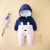 Jumpsuits Cartoon Baby Girl Winter Clothes Cotton Long Sleeve Hoodie Clothing Boys Rompers Fashion Bron 3-12 Months