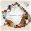 Charm Armband Armband Bangle Gemstone Bead Crystal Millefiori Glass Quartz Chip Stretchy Drop Delivery Jewely DH2Z1